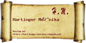 Hartinger Mónika névjegykártya